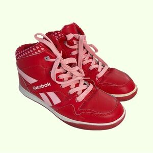 Reebok Red and Pink High-Top Sneakers